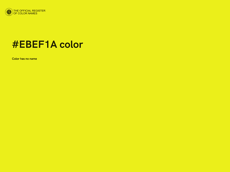 #EBEF1A color image