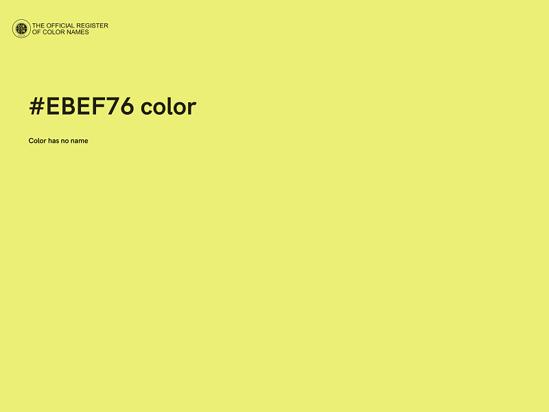 #EBEF76 color image