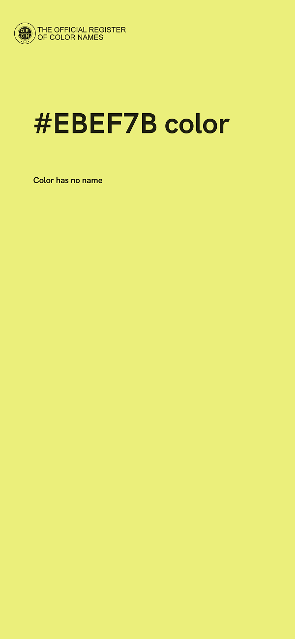 #EBEF7B color image