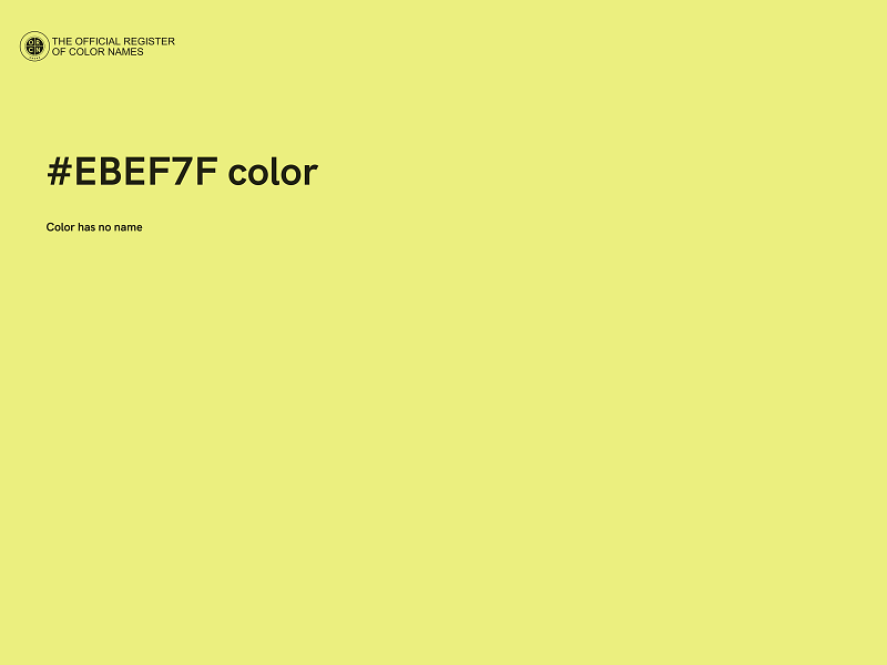 #EBEF7F color image