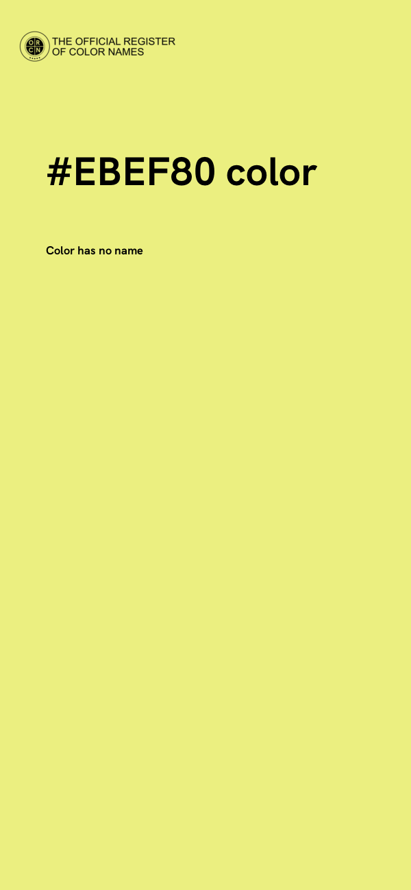 #EBEF80 color image