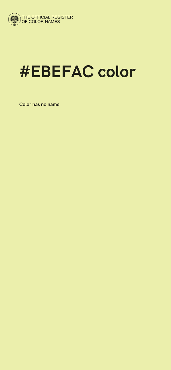 #EBEFAC color image