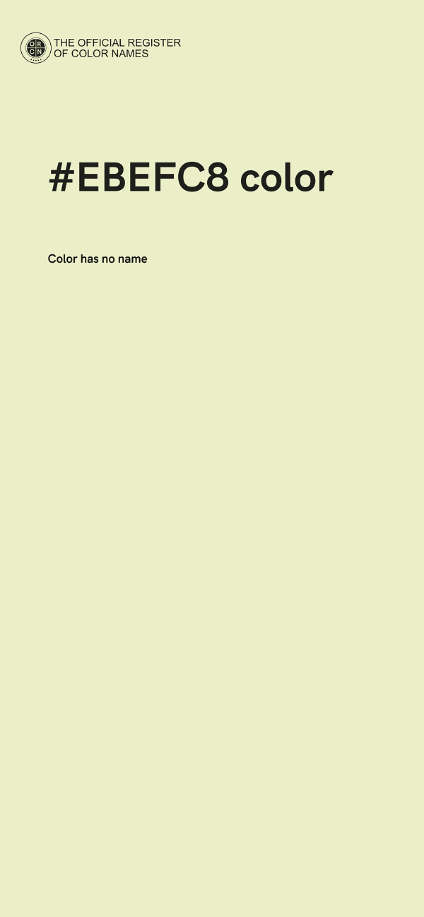 #EBEFC8 color image