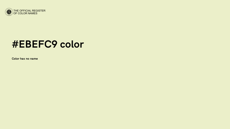 #EBEFC9 color image
