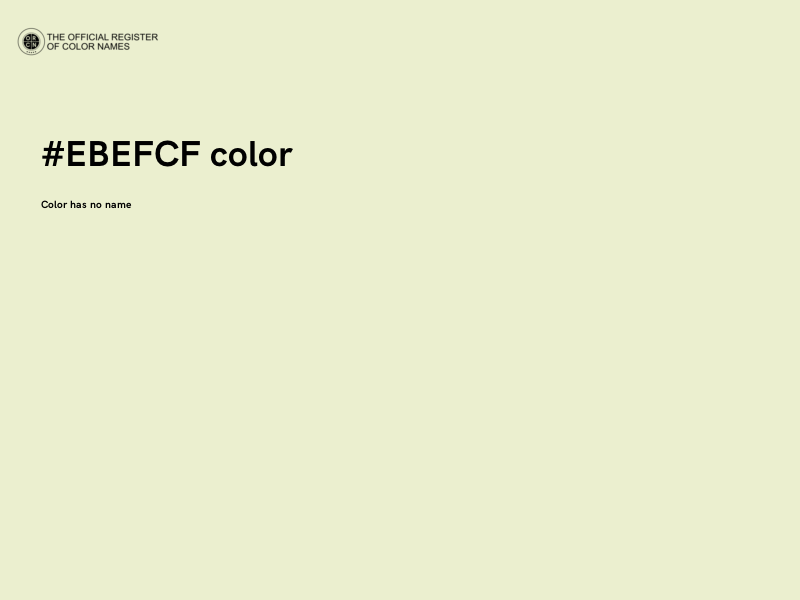 #EBEFCF color image