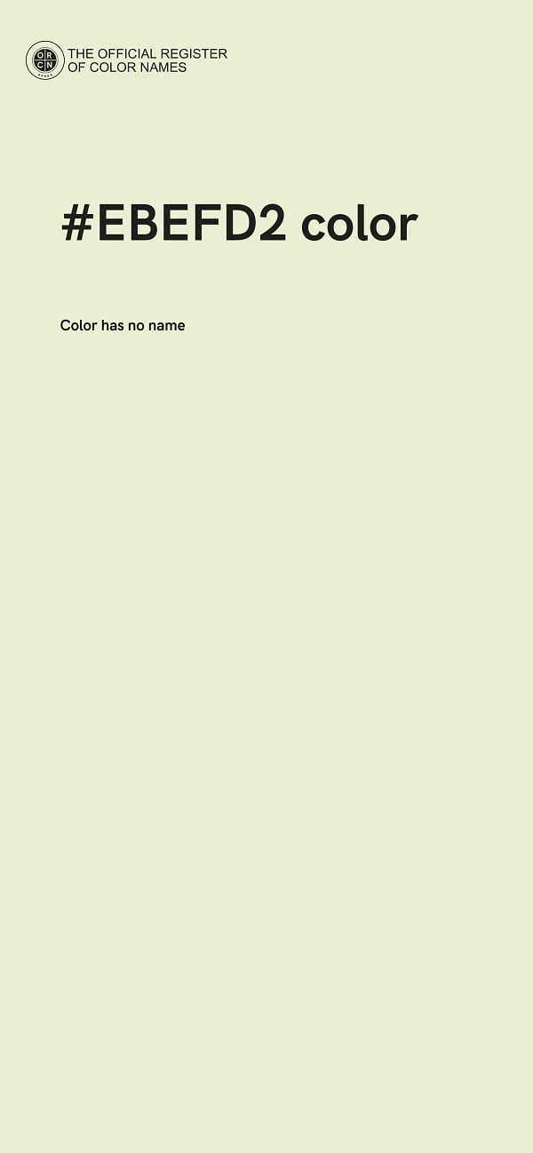 #EBEFD2 color image