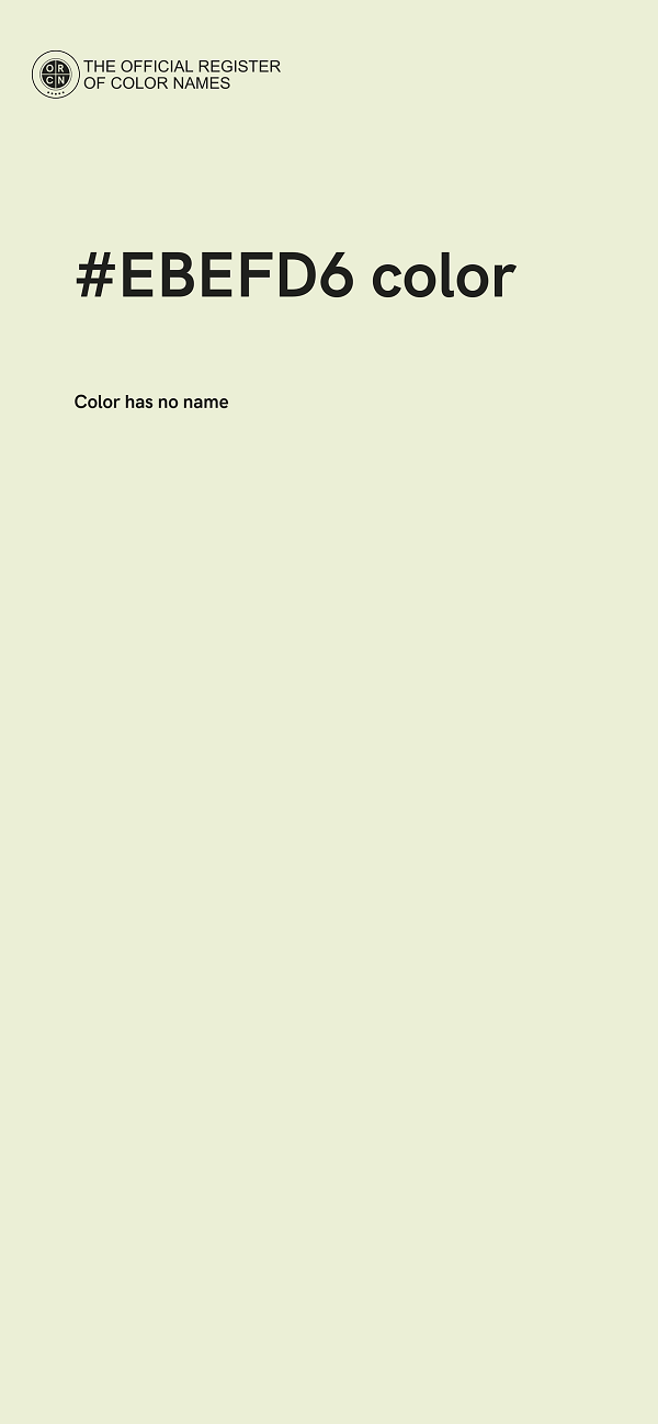 #EBEFD6 color image