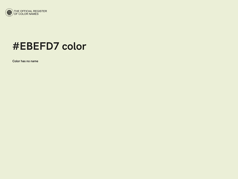 #EBEFD7 color image