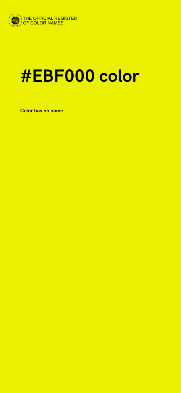 #EBF000 color image