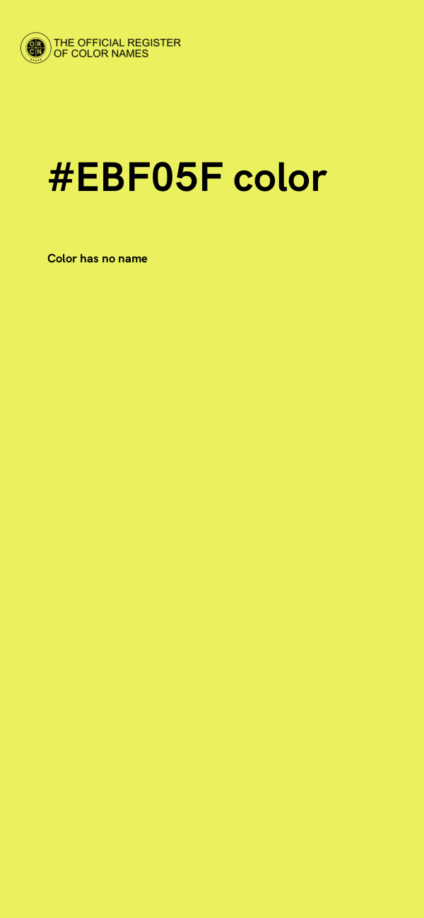 #EBF05F color image