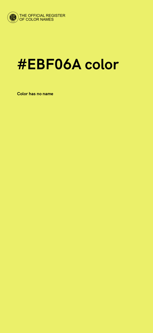 #EBF06A color image