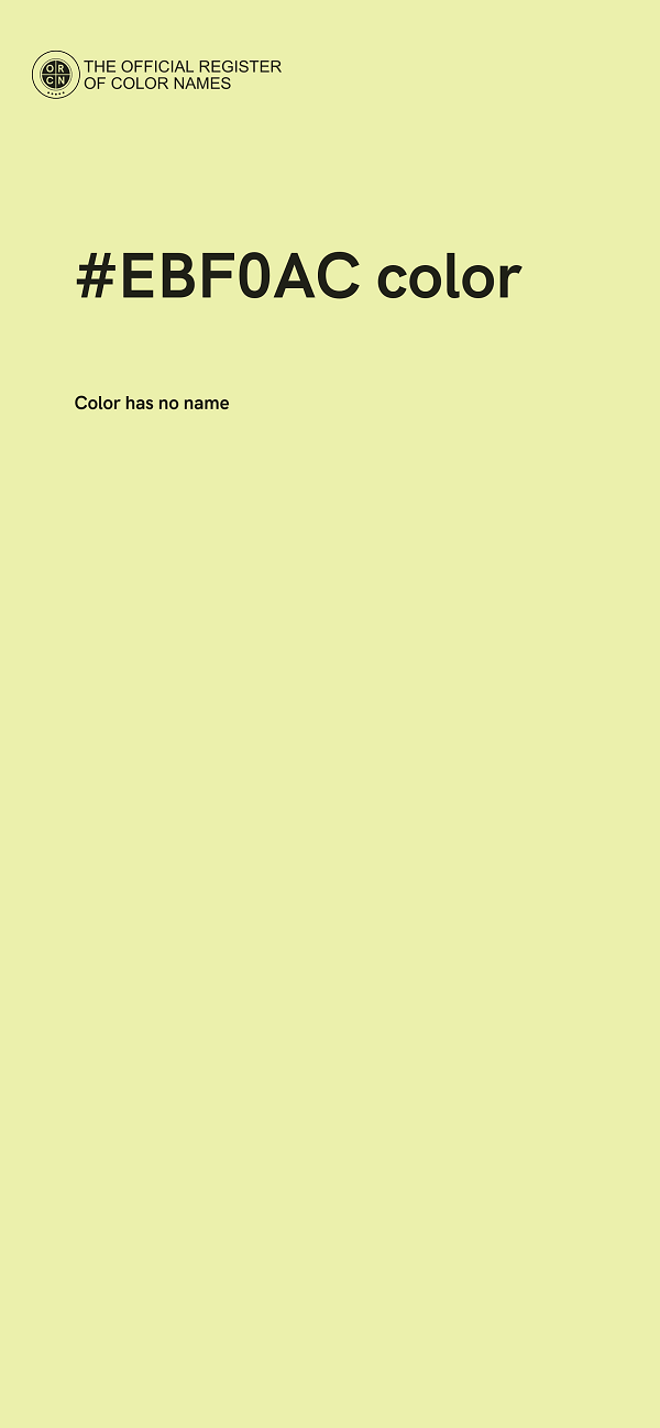 #EBF0AC color image
