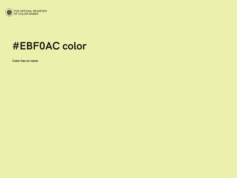 #EBF0AC color image