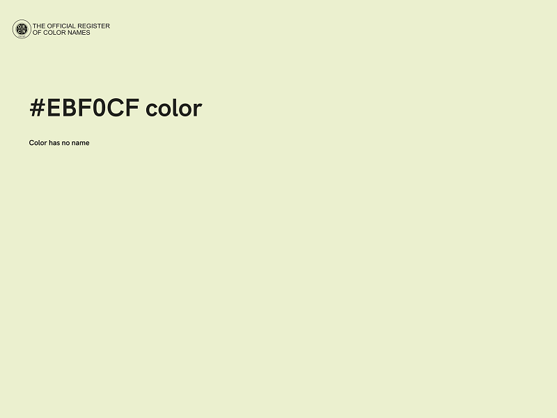 #EBF0CF color image