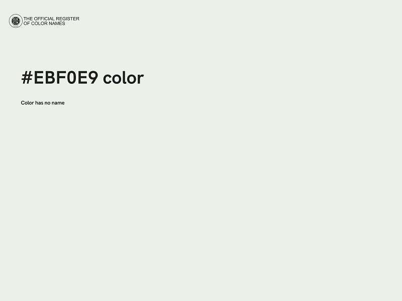 #EBF0E9 color image