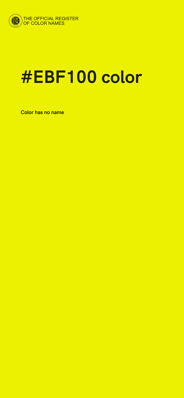 #EBF100 color image