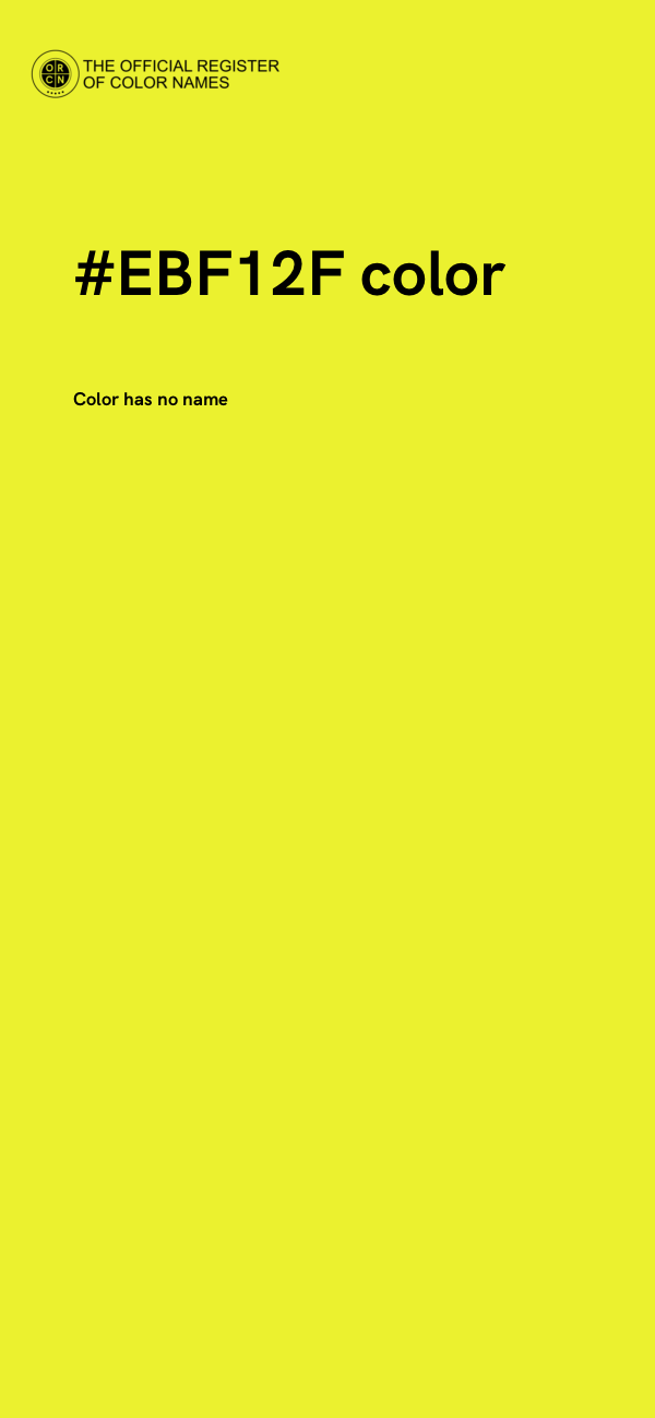 #EBF12F color image