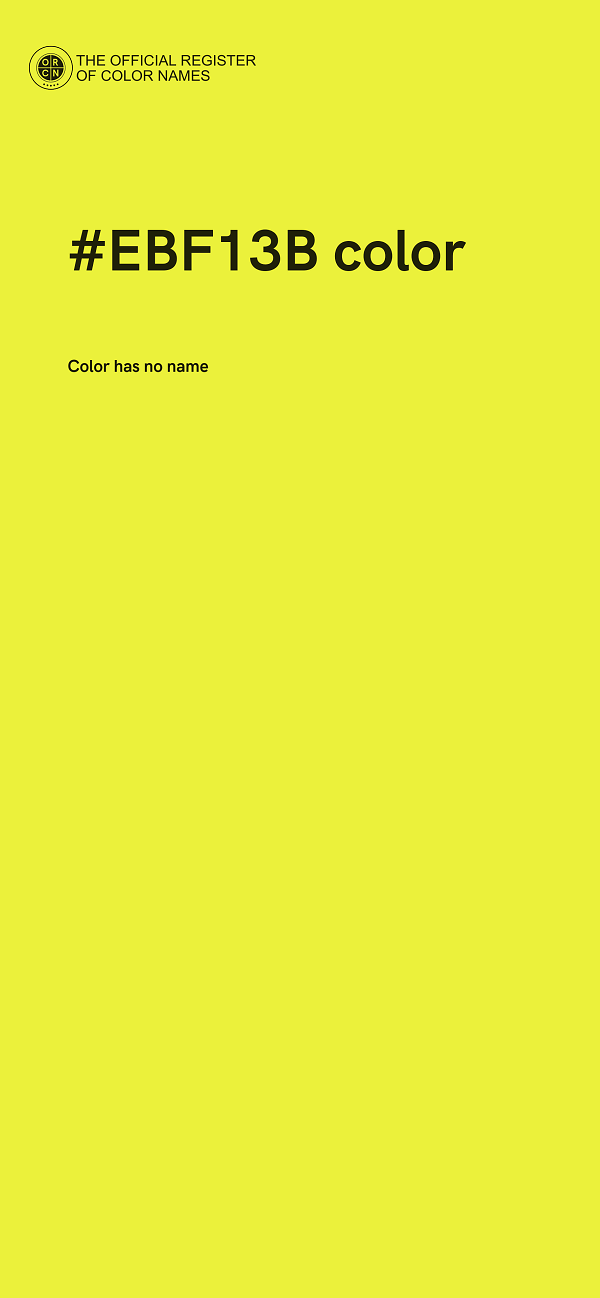#EBF13B color image