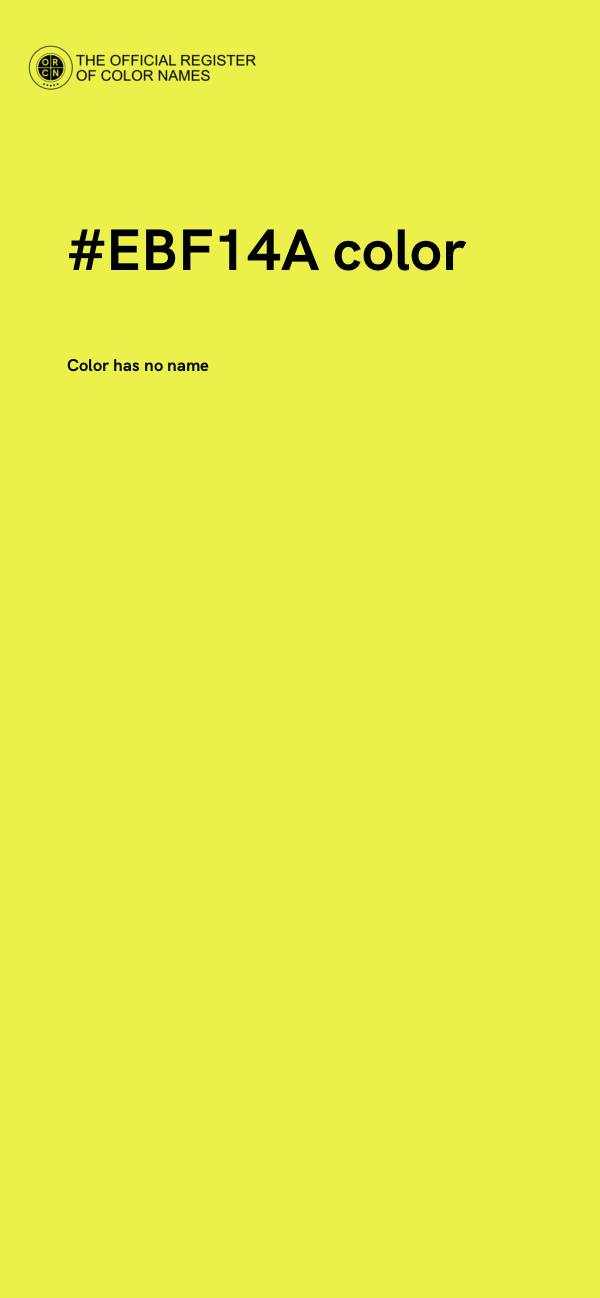 #EBF14A color image