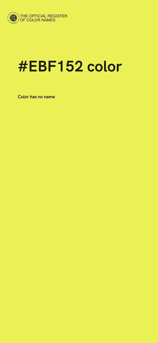 #EBF152 color image