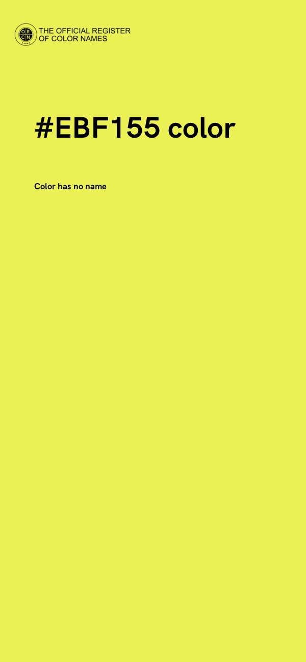 #EBF155 color image
