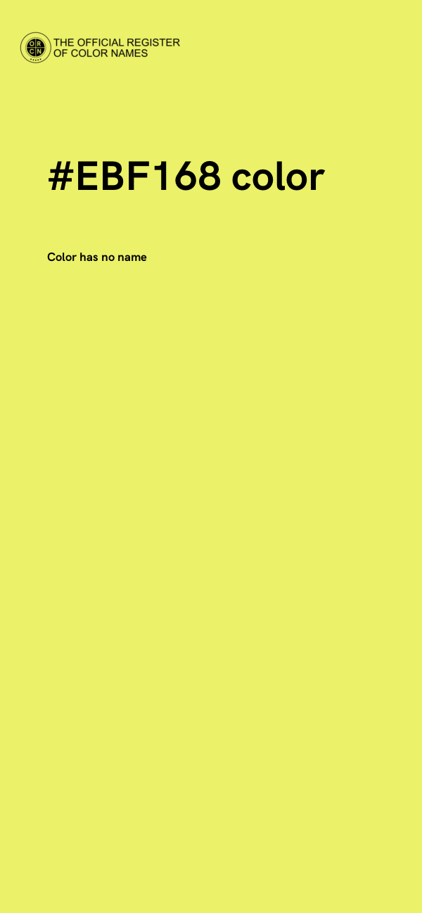 #EBF168 color image
