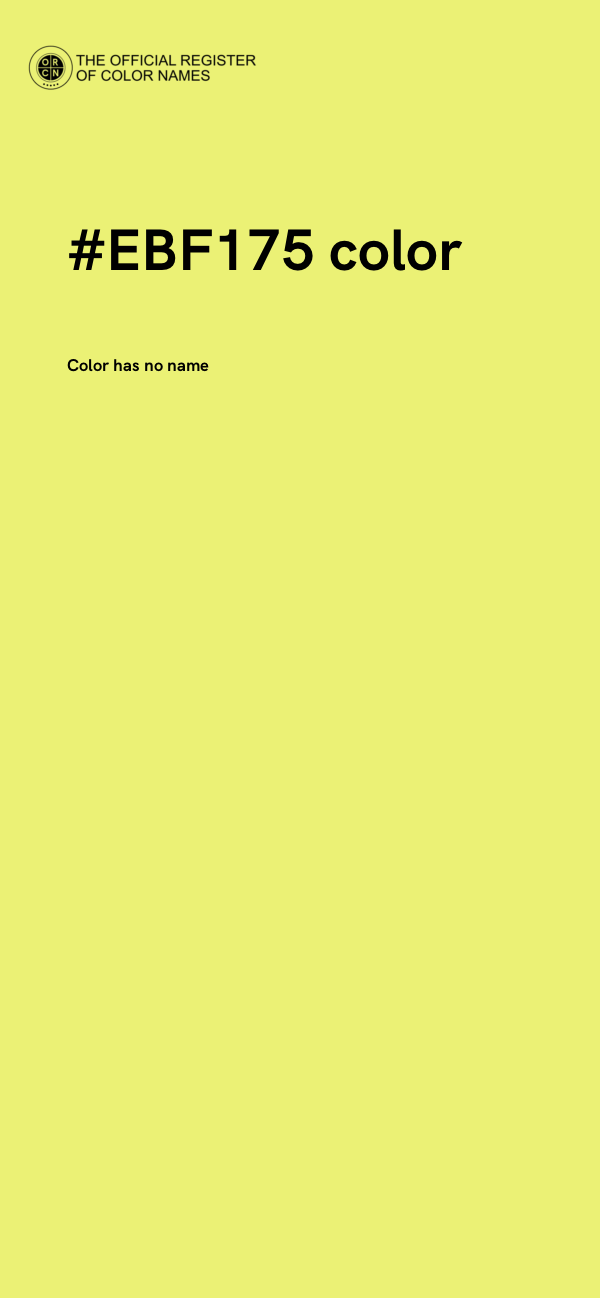 #EBF175 color image