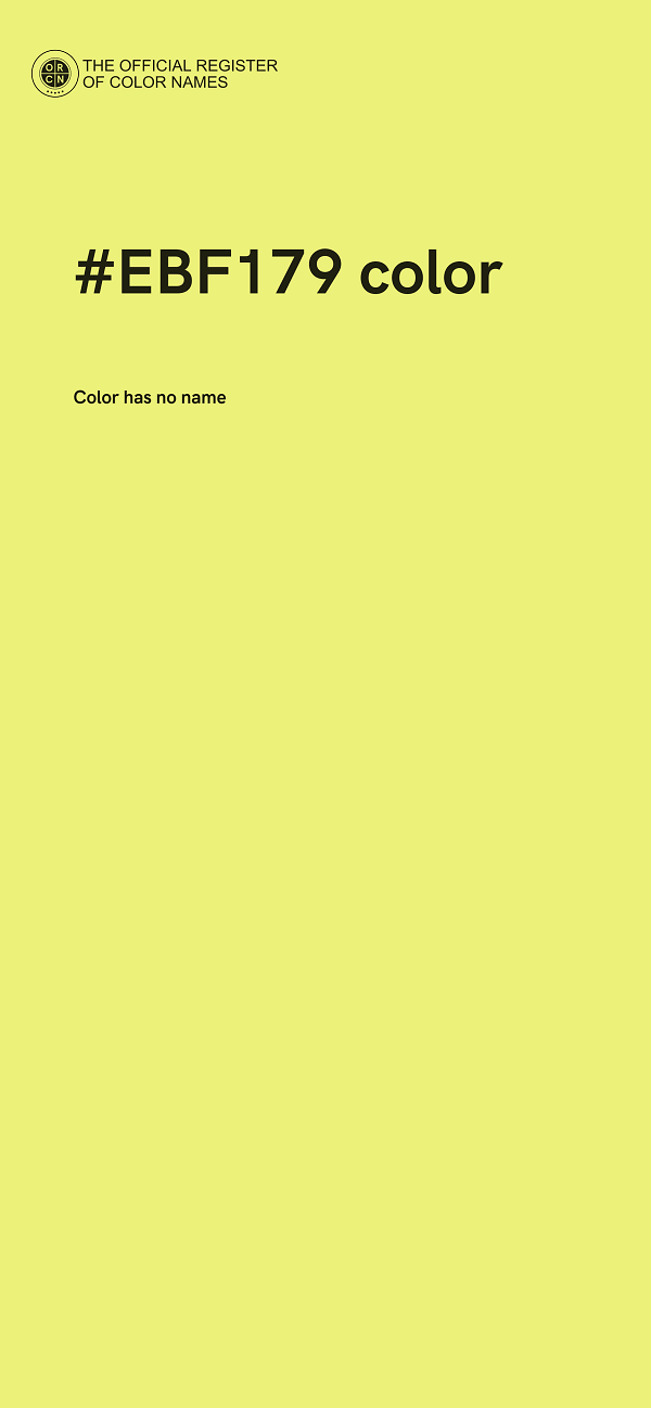 #EBF179 color image