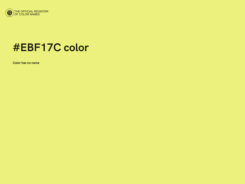#EBF17C color image