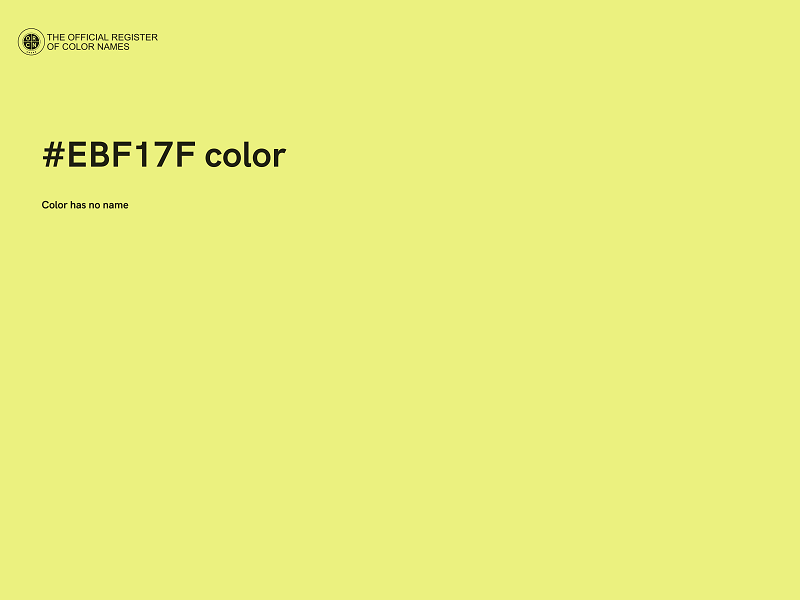 #EBF17F color image
