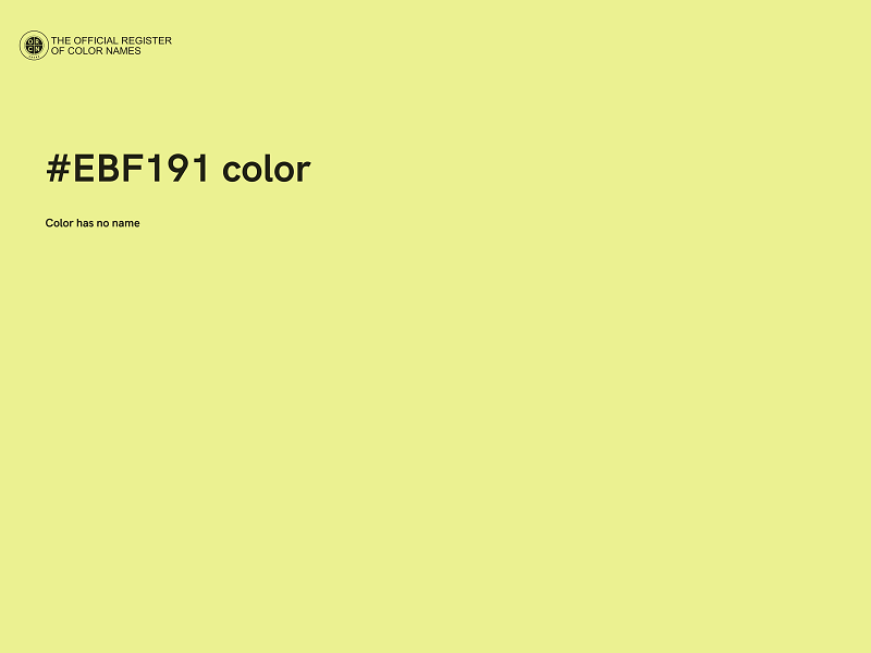 #EBF191 color image