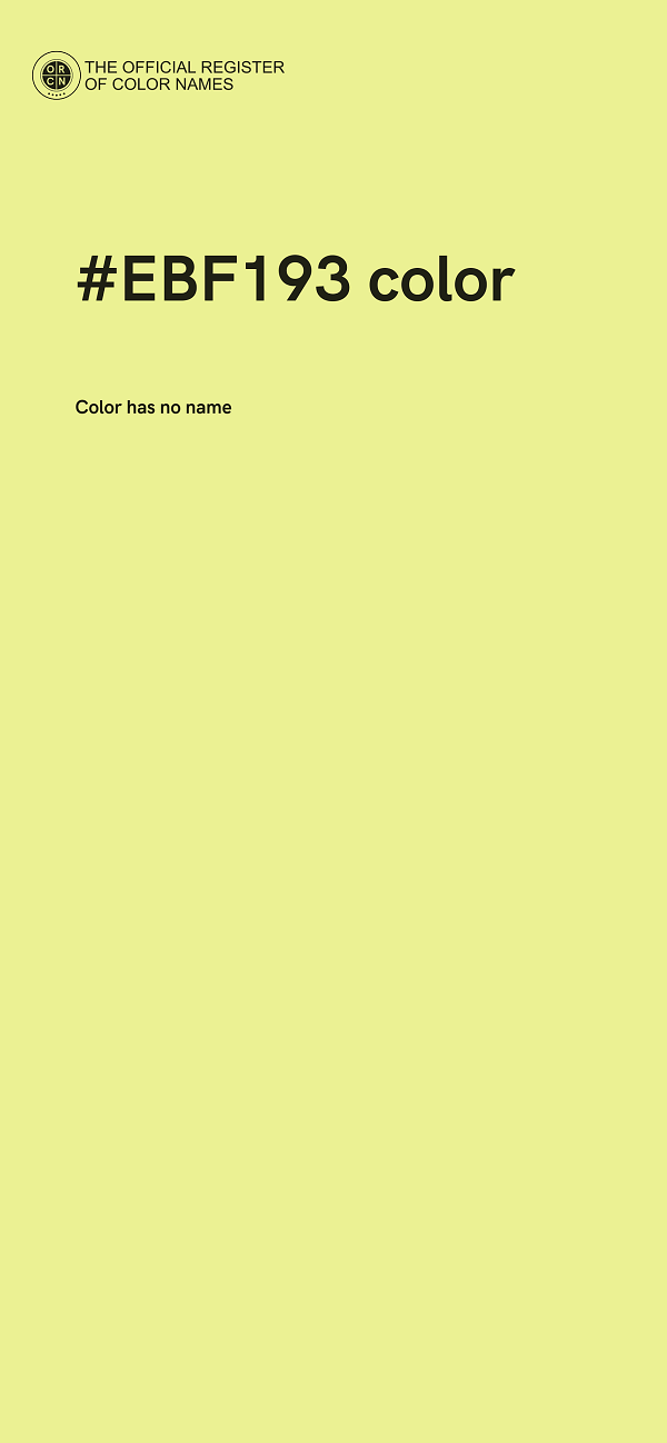 #EBF193 color image