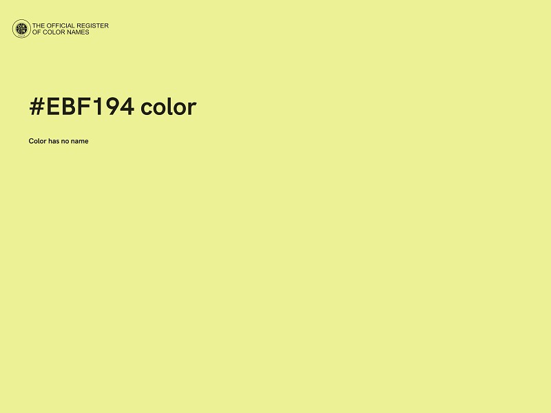 #EBF194 color image