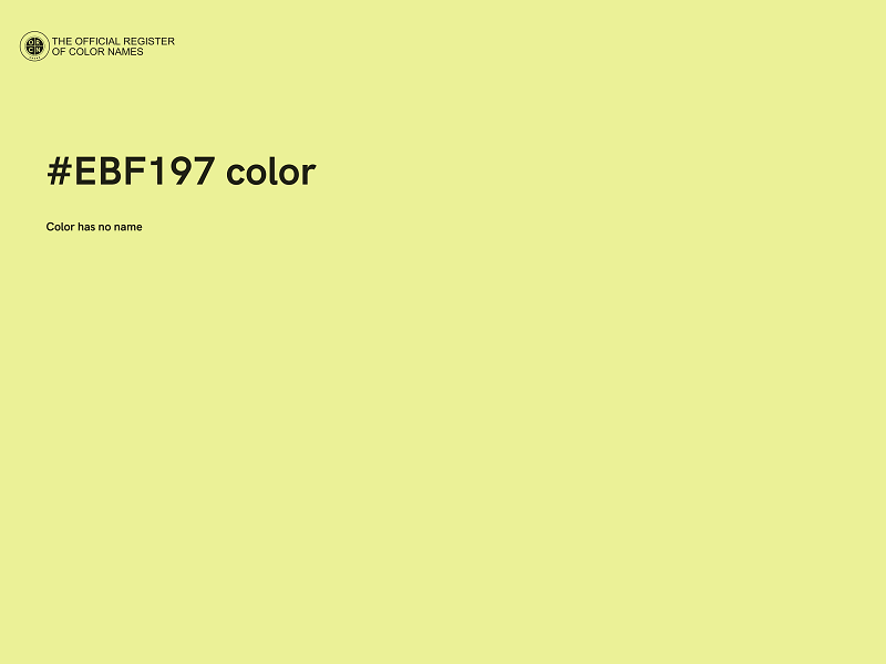 #EBF197 color image