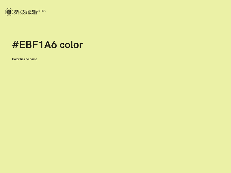 #EBF1A6 color image