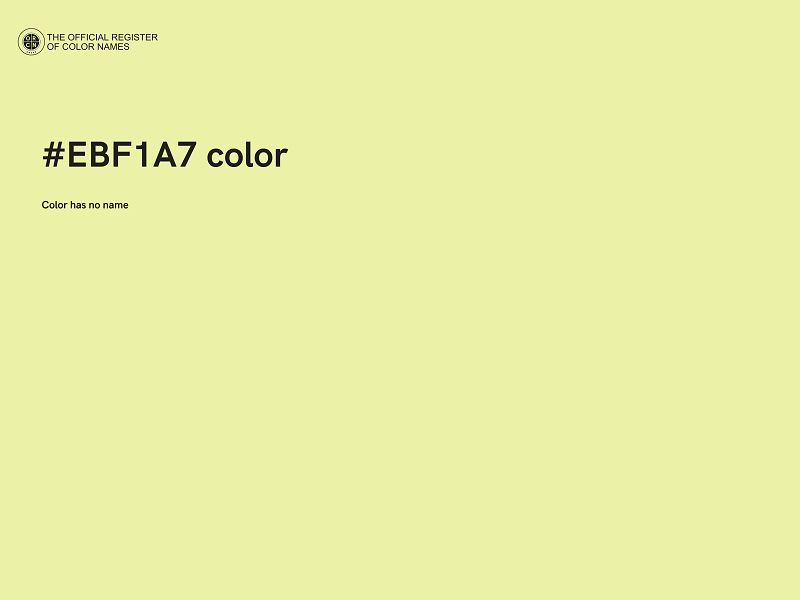 #EBF1A7 color image