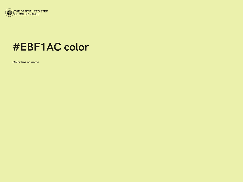 #EBF1AC color image