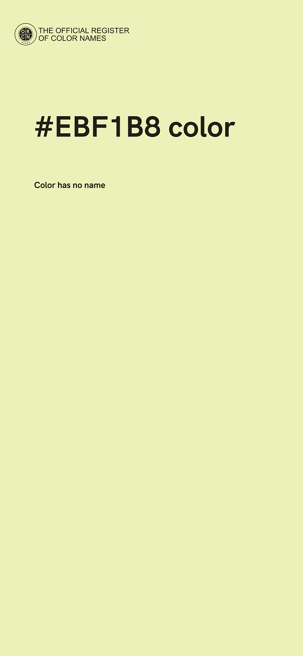 #EBF1B8 color image