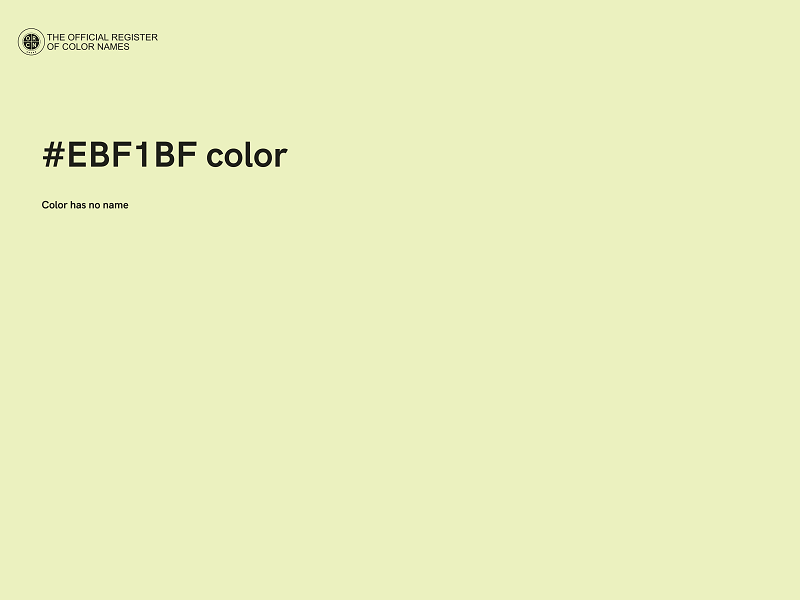 #EBF1BF color image