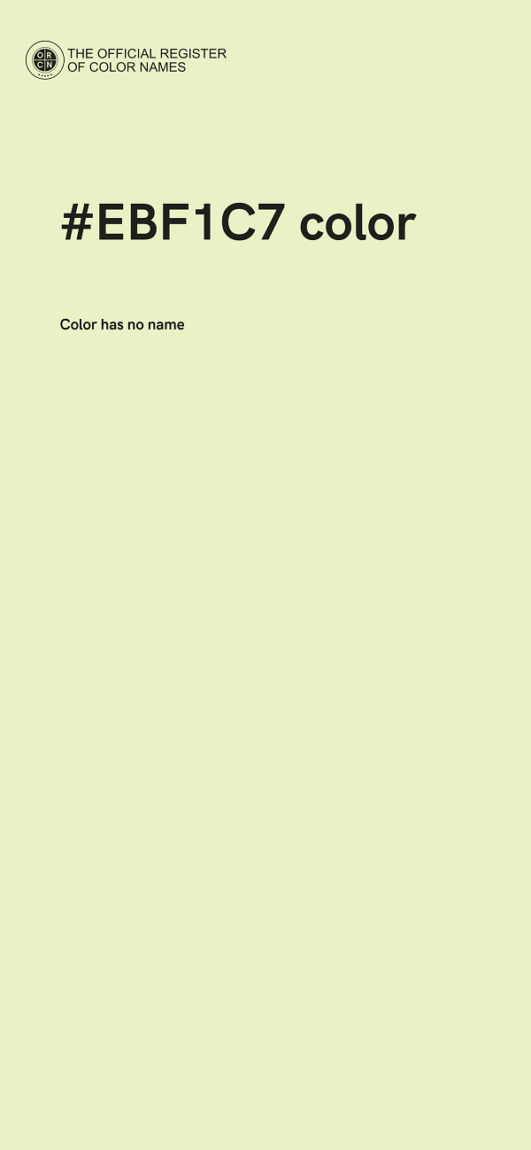 #EBF1C7 color image