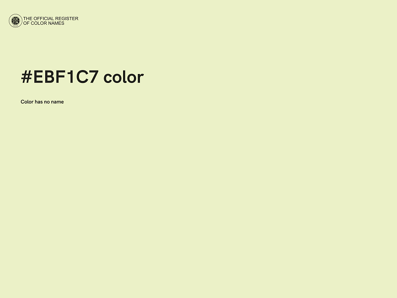 #EBF1C7 color image