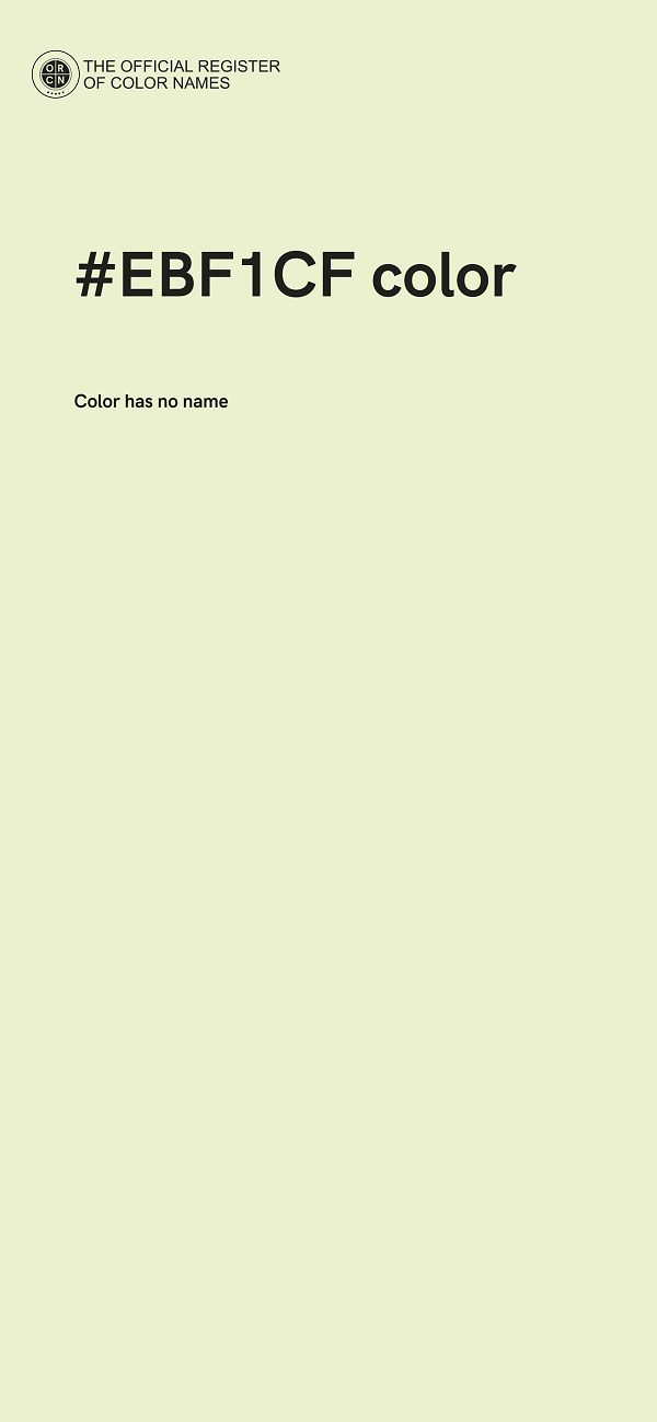 #EBF1CF color image