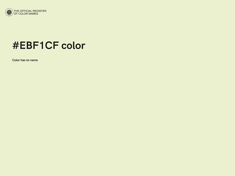 #EBF1CF color image