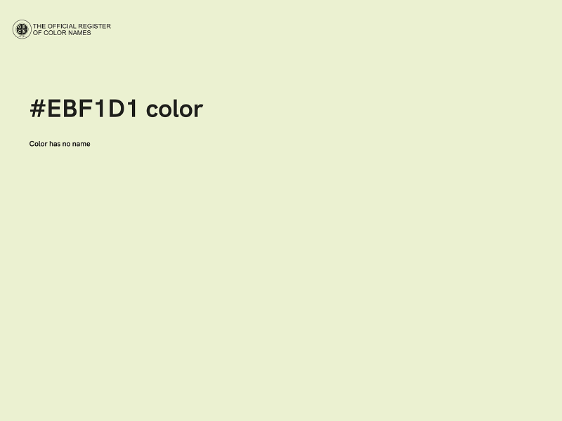#EBF1D1 color image