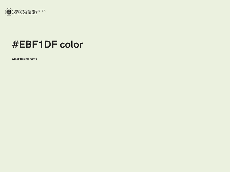 #EBF1DF color image