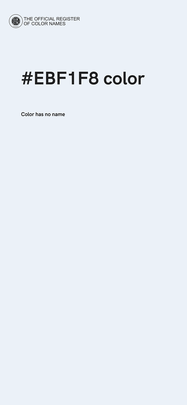 #EBF1F8 color image