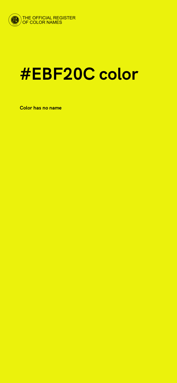 #EBF20C color image