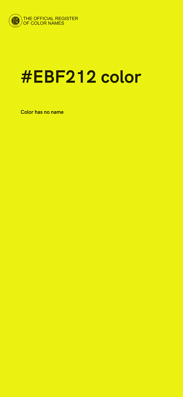 #EBF212 color image