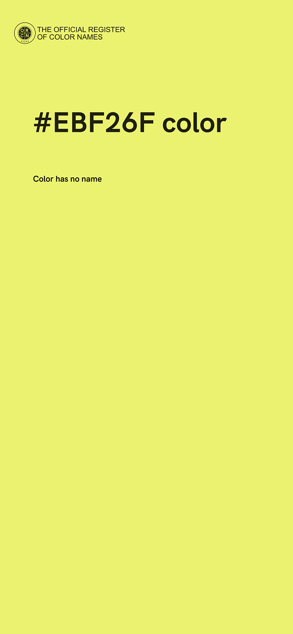 #EBF26F color image