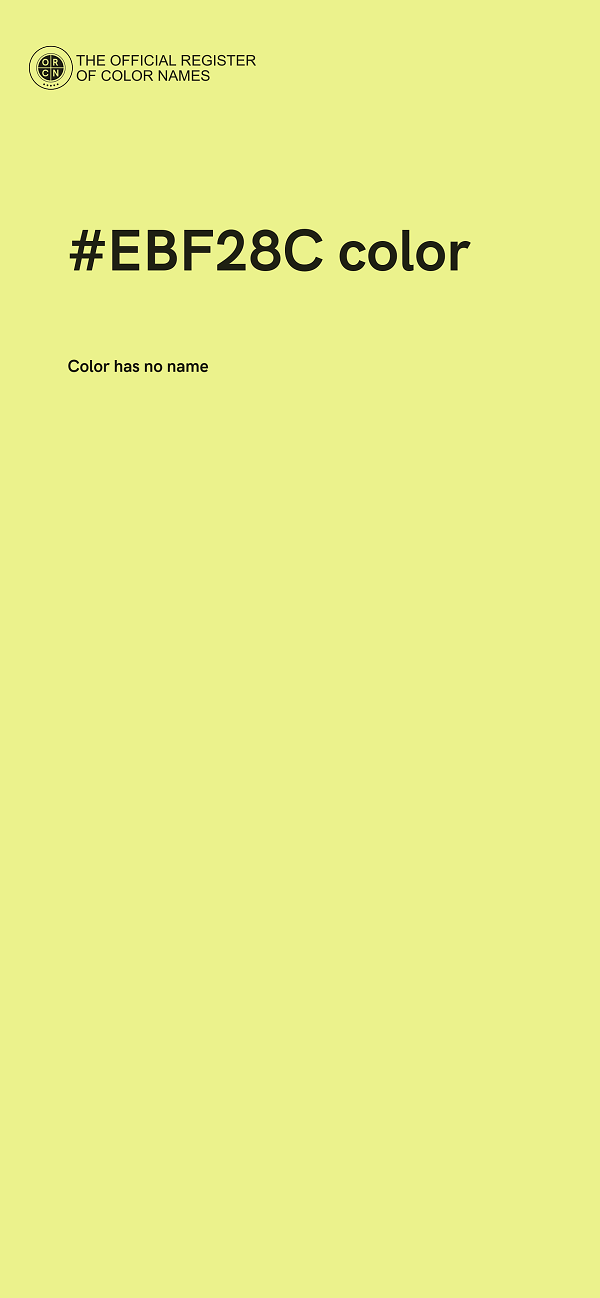 #EBF28C color image